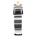 Calvin Klein Casual Dress - Maxi: Black Stripes Dresses - Women's Size 6