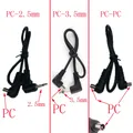 PC-2.5mm PC-3.5mm PC-PC Cord Plug PC Sync Cables Jack for Male Flash Trigger Camera 30cm