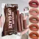 5 Pcs Chocolate Lip Glaze Lipstick Matte Lip Matte Moisturizing Lip Gloss Waterproof Lip Glaze Set