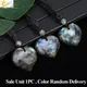 Luxury Blue Labradorite Heart Crystal Necklace for Women Natural Stone Pendant Handmade Rope