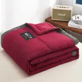 WOSTAR Summer cool thin quilt blanket solid bedspread air conditioner comfortable comforter single