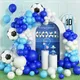 103 piece football balloon arch set blue boy football themed party birthday anniversary graduation