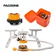 PACOONE Tourist Burner Camping Gas Stove Picnic Camp Stove Outdoor Windproof Portable Folding