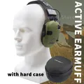 Professional Electronic Shooting Ear Protection EarMuffs Hunting Ear Defender with Removable Flag