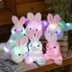 Light Up Rabbit Plush Toy Cute Colorful Light Up Plush Stuffed Animal Rabbit Doll Kawaii Bunny