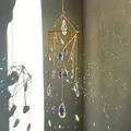 Hanging Sun Catcher Crystal Teardrop Chandelier Wind Chime Prism Suncatcher Rainbow Maker Light