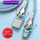 Dual-Head Rotating Mecha Cable Fast Charging Alloy Micro Type C Data Cable for Xiaomi Huawei Braided