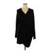 Old Navy Casual Dress - Wrap V Neck Long sleeves: Black Solid Dresses - Women's Size 2X-Large Tall