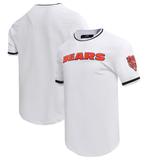 Men's Pro Standard White Chicago Bears Classic Chenille Double Knit T-Shirt