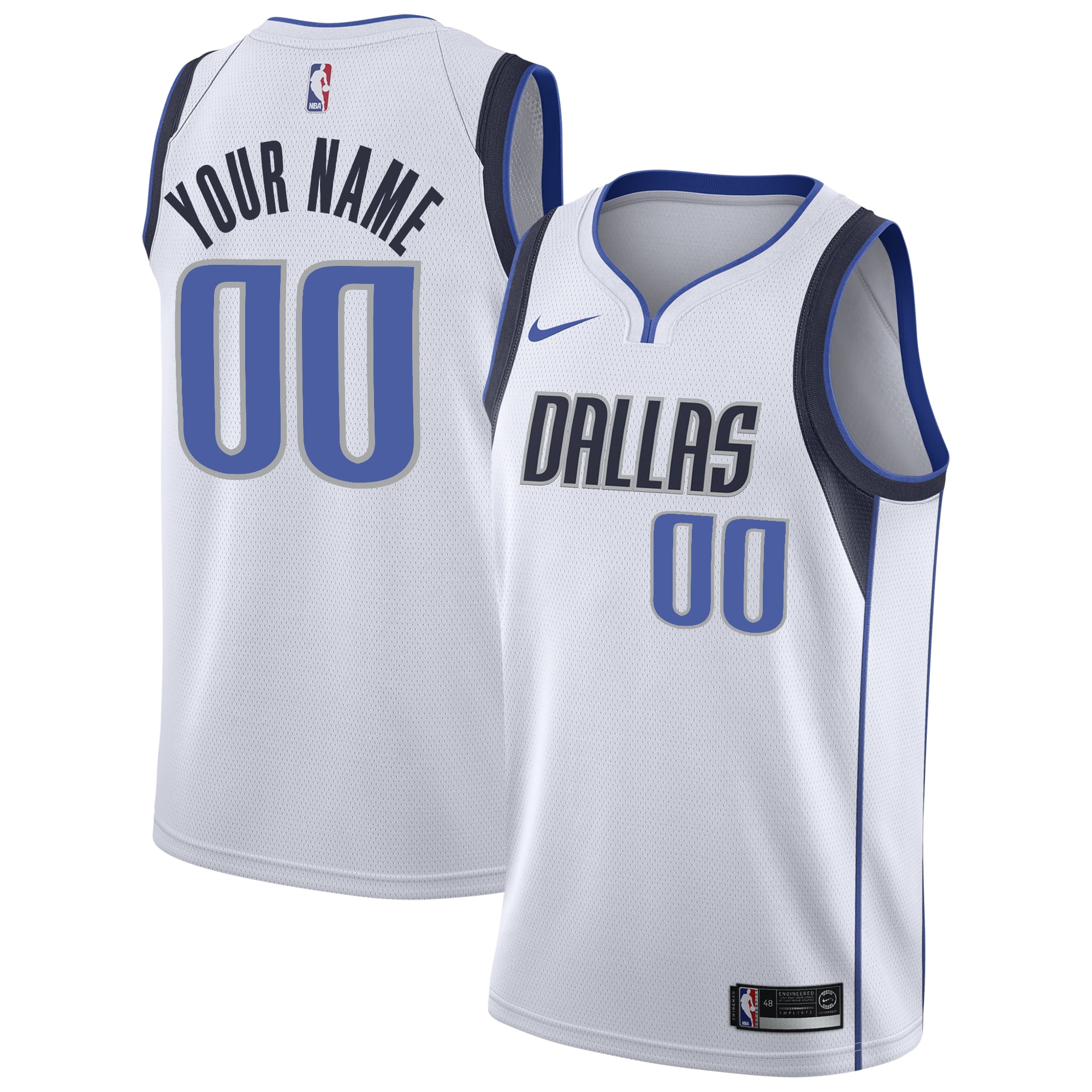 Maillot Dallas Mavericks Nike Association Swingman - Personnalisé - Jeunes - unisexe Taille: S (8)