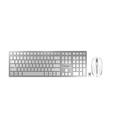 CHERRY DW 9100 SLIM Wireless Ergonomic Keyboard and Mouse Set, QWERTY (EU), Silver/White