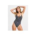 Nike Sneakerkini 2.0 Allover Print Swimsuit - Black - Womens