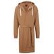 Hooded dressing gown with logo-print sleeves