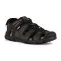 Sandale GEOX "UOMO SANDAL STRADA C" Gr. 40, braun (schwarz, braun) Herren Schuhe Stoffschuhe