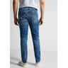 Gerade Jeans STREET ONE MEN Gr. 30, Länge 34, blau (soft greencast random wash) Herren Jeans 5-Pocket-Style