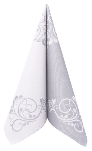 Airlaid Serviette Bellissima in Silber, 40 x 40 cm, 50 Stück - APARTina Image