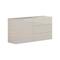 Dmora Kommode Enrico, Küchen-Sideboard mit 1 Tür und 3 Schubladen, Wohnzimmer-Buffet, Küchen-Sideboard, cm 110x40h35, glänzend weiß