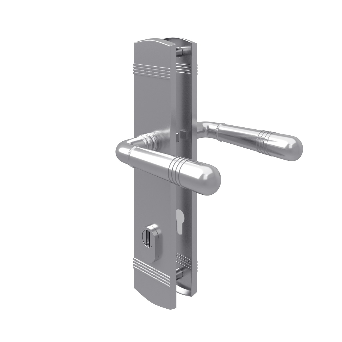 MS Beschläge Kernziehschutz Sicherheitsbeschlag PZ Schutzbeschlag Drücker/Drücker DIN 10/92 Image