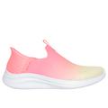 Skechers Women's Slip-ins: Ultra Flex 3.0 - Beauty Blend Sneaker | Size 6.0 | Neon Pink/Yellow | Textile/Synthetic | Vegan | Machine Washable