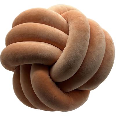 Soft Plush Knott Pillow Ball Cushions by LCM Home Fashions, Inc. in Orange