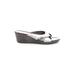 Cole Haan Wedges: Silver Print Shoes - Women's Size 10 - Open Toe