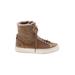 Ugg Ankle Boots: Tan Solid Shoes - Women's Size 8 1/2 - Round Toe