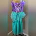 Disney Dresses | Disney Princess Ariel Mermaid Dress Up, Aqua And Purple Size 7/8 | Color: Blue/Green | Size: 8g