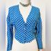 Zara Tops | Like New Zara Trf Blue Polka Dot Top Size M Sfh Great For Spring And Summer! | Color: Blue/White | Size: M