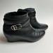 Giani Bernini Shoes | Giana Bernini Women’s Black Manmade Leather Memory Foam Wedge Boots - Size 5 | Color: Black | Size: 5