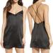 Free People Dresses | Free People Darling Mini Black Slip Dress With Rhinestones Size Xs | Color: Black/Silver | Size: Xs