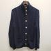 J. Crew Sweaters | J Crew Mens Cable Knit Button Front Cardigan Size M Blue Mock Neck Pocket Solid | Color: Blue | Size: M