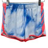 Adidas Shorts | Adidas Climalite Athletic Running Tie Dye Striped High Waisted Workout Shorts | Color: Blue/Pink | Size: Xs