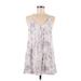 Silence and Noise Casual Dress - Mini: Gray Floral Dresses - Women's Size Medium