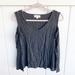 Anthropologie Tops | Anthropologie Cloth & Stone Cold Shoulder Top Women's Size Small S | Color: Black/Gray | Size: S