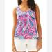 Lilly Pulitzer Tops | Lilly Pulitzer Kinsey Tank Top In Multi Tops Size S | Color: Blue/Pink | Size: S