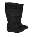 Kate Spade Shoes | Kate Spade Cagney Size 8 M Black Nylon Quilted Bow Wedge Winter Boots | Color: Black | Size: 8