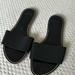 J. Crew Shoes | Jcrew Black Leather Sandals Slides; Size 9 | Color: Black | Size: 9