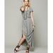 Free People Dresses | Free People Audrina Short Sleeve Maxi Dress | Color: Gray | Size: Xs