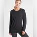 Athleta Tops | Athleta Cloudlight Restore Asymmetrical Hem Top - Black - M | Color: Black | Size: M