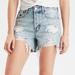 American Eagle Outfitters Shorts | American Eagle Outfitters 90’s Boyfriend Short Distressed Ripped Denim Shorts | Color: Blue | Size: 0