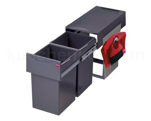 Hailo Abfallsammler 3666105 TA Swing Tandem 2x 15 Liter mit Kehrset Image