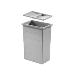 Hailo Inneneimer 1100709 mit Deckel hellgrau 29 Liter 350 x 226 x 485 mm 2 Henkel Image