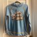 Disney Tops | Disney Retro Distressed Xl Kid Hoodie Or Fitted Hoodie Size Small For Women! | Color: Blue/White | Size: Kids Xl, Women’s Fitted S