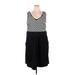 City Chic Casual Dress - Midi: Black Chevron/Herringbone Dresses - Women's Size 22 Plus