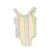 Old Navy One Piece Swimsuit: Yellow Print Sporting & Activewear - Size 6-12 Month