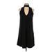XXI Casual Dress - A-Line Mock Sleeveless: Black Print Dresses - Women's Size Large