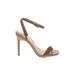 Dream Pairs Heels: Tan Print Shoes - Women's Size 6 - Open Toe