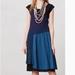 Anthropologie Dresses | Anthropologie Sir Sir By Correll Correll Blue Cotton Gauze Layered Dress Size S | Color: Black/Blue | Size: S