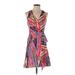 Nanette Lepore Casual Dress - Wrap: Pink Stripes Dresses - Women's Size 0