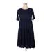 Avenue Casual Dress - A-Line: Blue Print Dresses - New - Women's Size 14 Plus